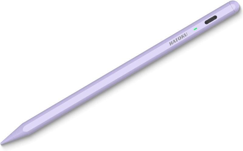HATOKU Stylus Pen for iPad 2018-2025: 15 Mins Fast Charging Pencil 1 Generation with Tilt Sensitivity Palm Rejection - Work for iPad Air 3 4 5 M2 M3- Pro 11" 12.9" M4 - Mini 5 6 - iPad 6 7 8 9 10 11 (Purple) - Image 1